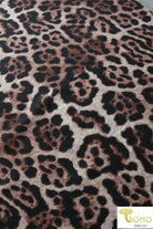 Jaguar in Brown, Lightly Brushed Sweater Knit. PRSW-116 - Boho Fabrics