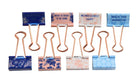 Jane Austen: Floral Patterns Binder Clips (Set of 8) - Boho Fabrics - 