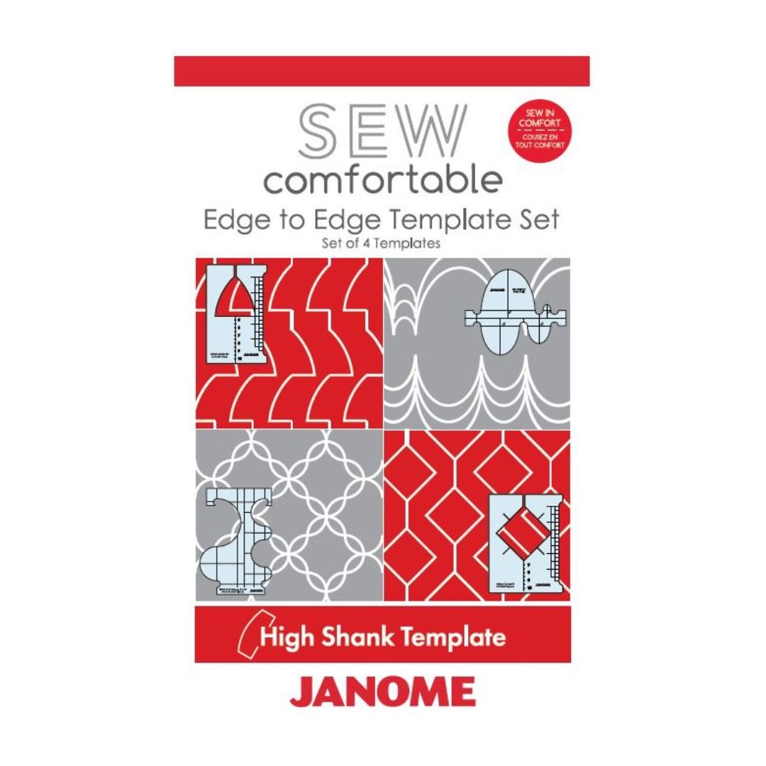 Janome Edge to Edge Ruler Template Set – High Shank - Boho Fabrics - Notions
