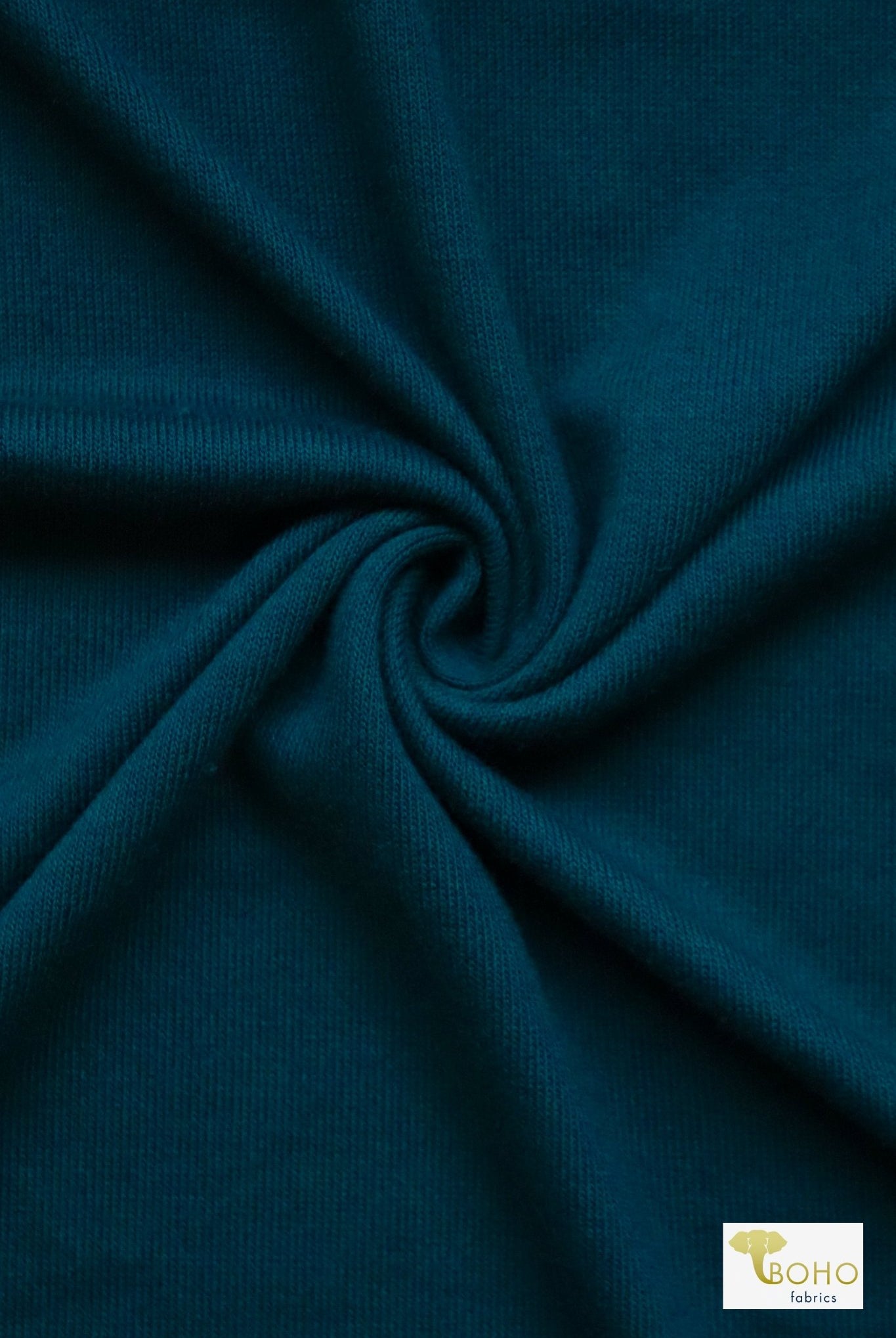 Jeweled Teal, Hacci Sweater Knit - Boho Fabrics