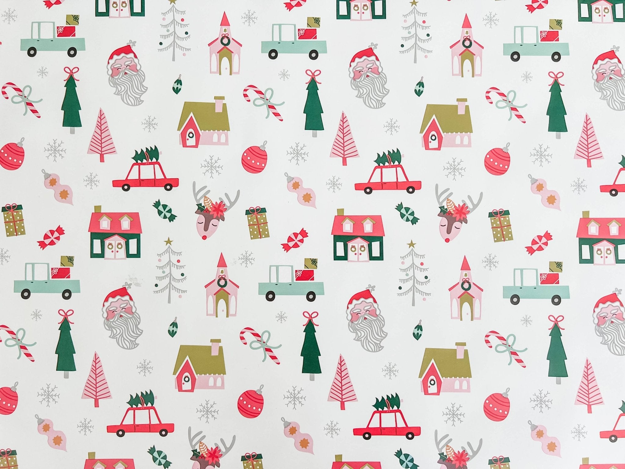Jolly Christmas Wrapping Paper Roll - Boho Fabrics - 