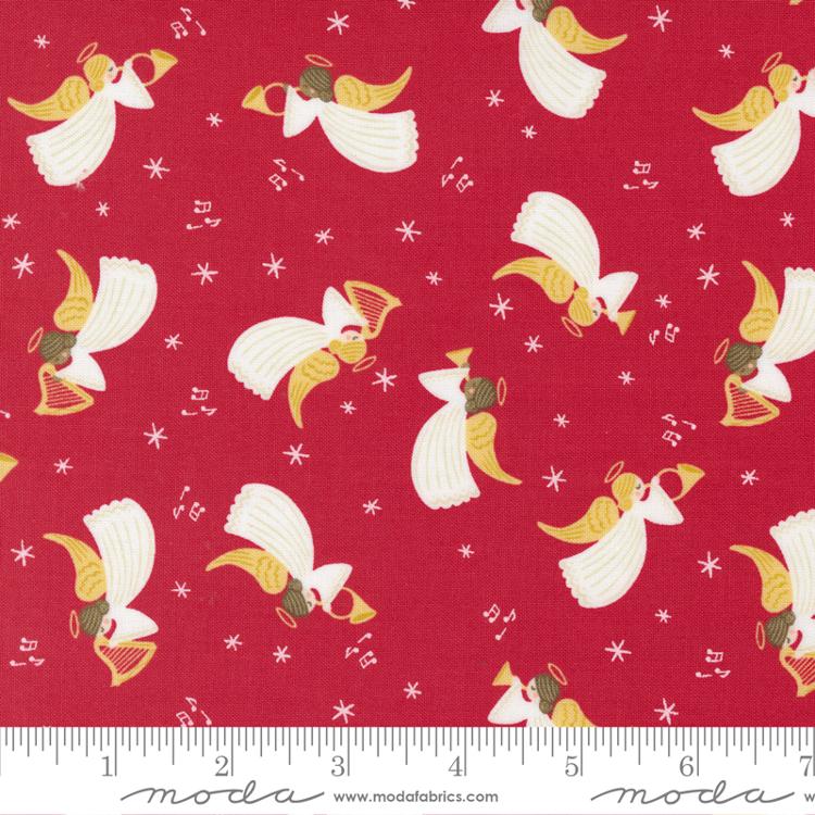Joyful Joyful Poinsettia Red 20803 22 Moda 1 - Boho Fabrics - Quilting Cotton, Woven