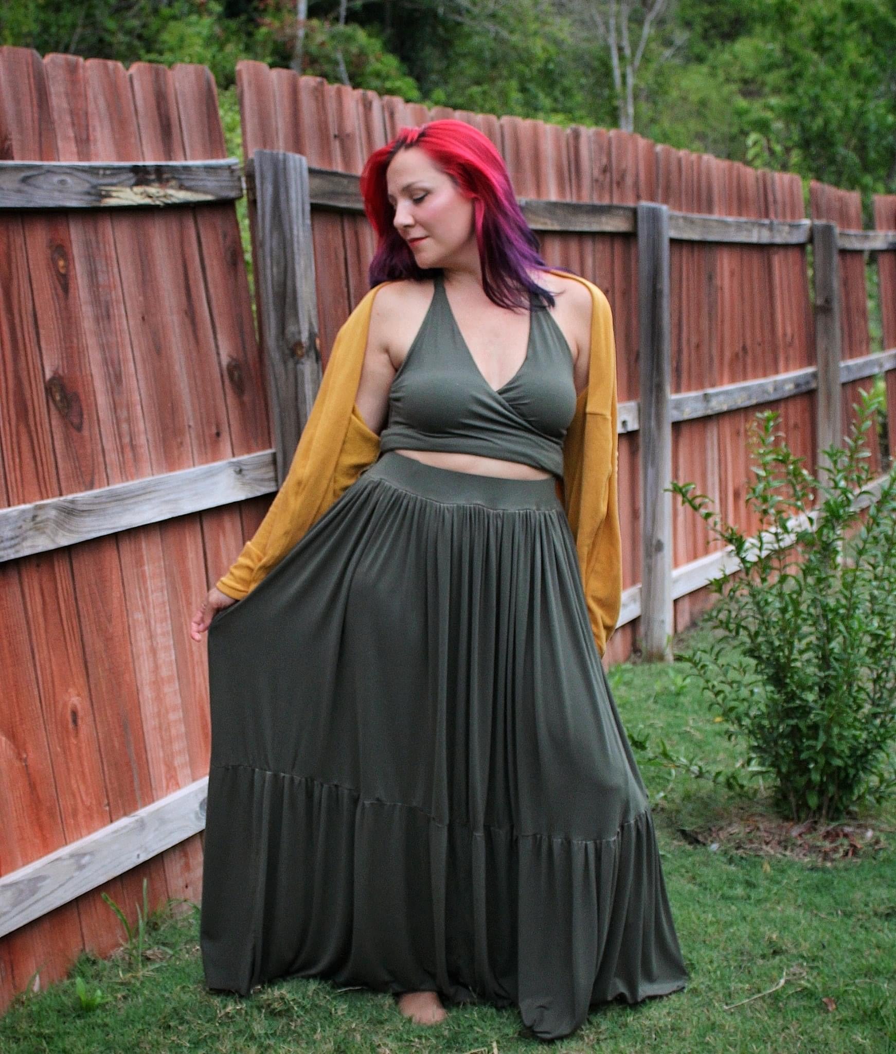 Jungle Green , Rayon Spandex Solid - Boho Fabrics - Rayon Jersey Solid, Knit Fabric