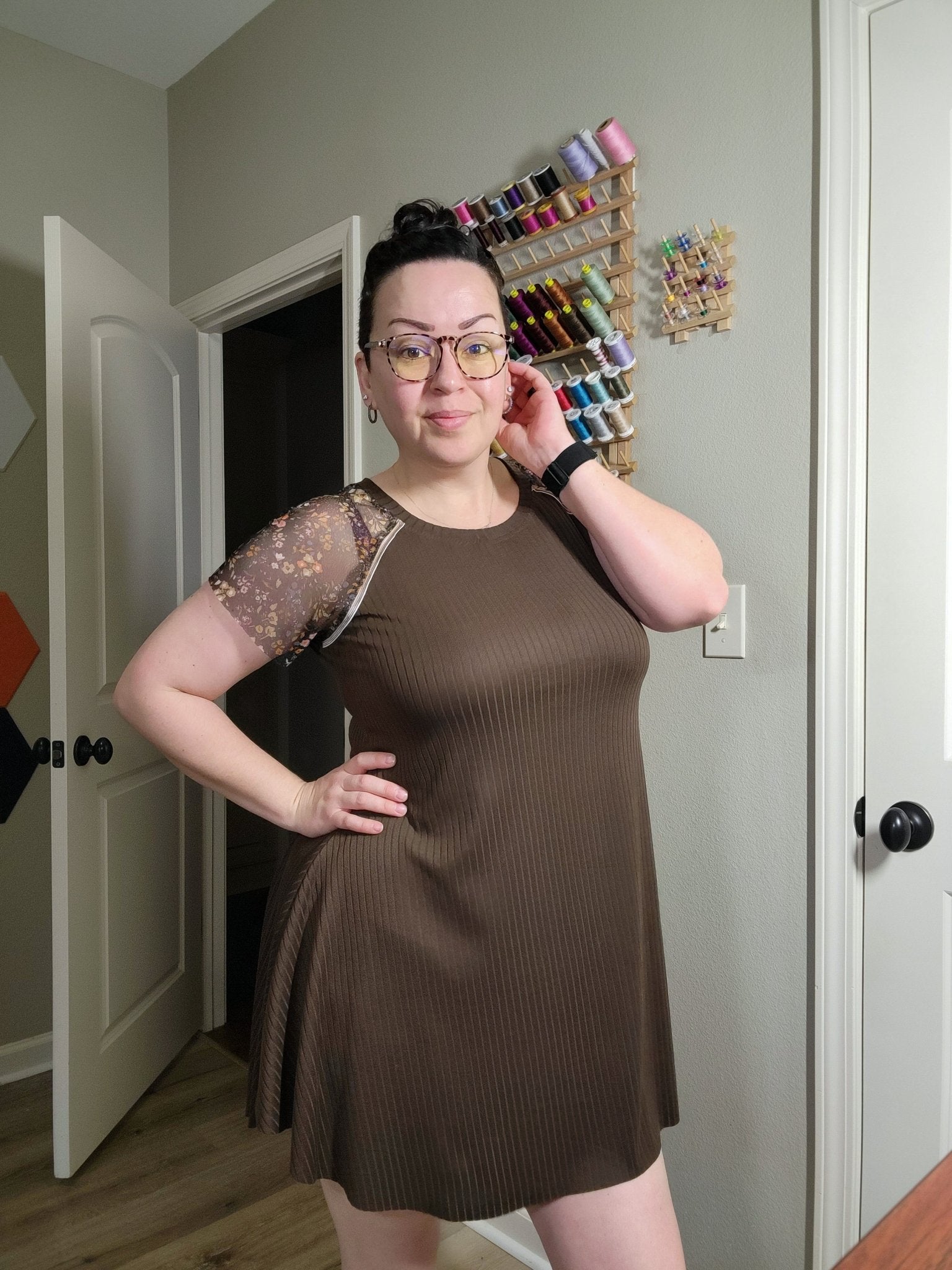 Kahlua Brown Yummy, 8x3 Rib Knit Fabric - Boho Fabrics