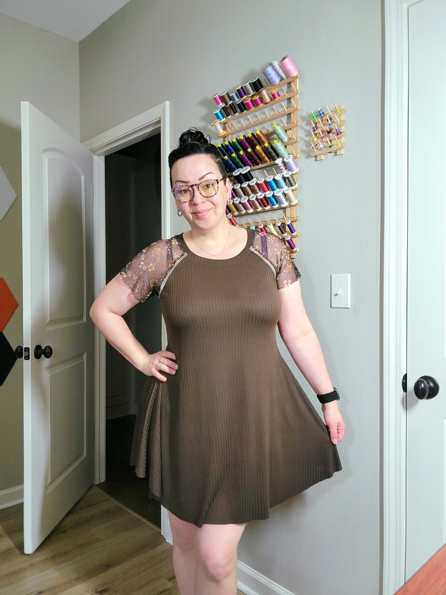 Kahlua Brown Yummy, 8x3 Rib Knit Fabric - Boho Fabrics