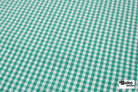 Kelly Green and White Gingham Cotton Woven Shirting Fabric - Boho Fabrics - Woven, Fabric