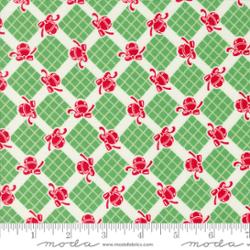 Kitty Christmas Holly by Moda - 100% Cotton Fabric - 31203 15 - Boho Fabrics - Quilting Cotton, Woven