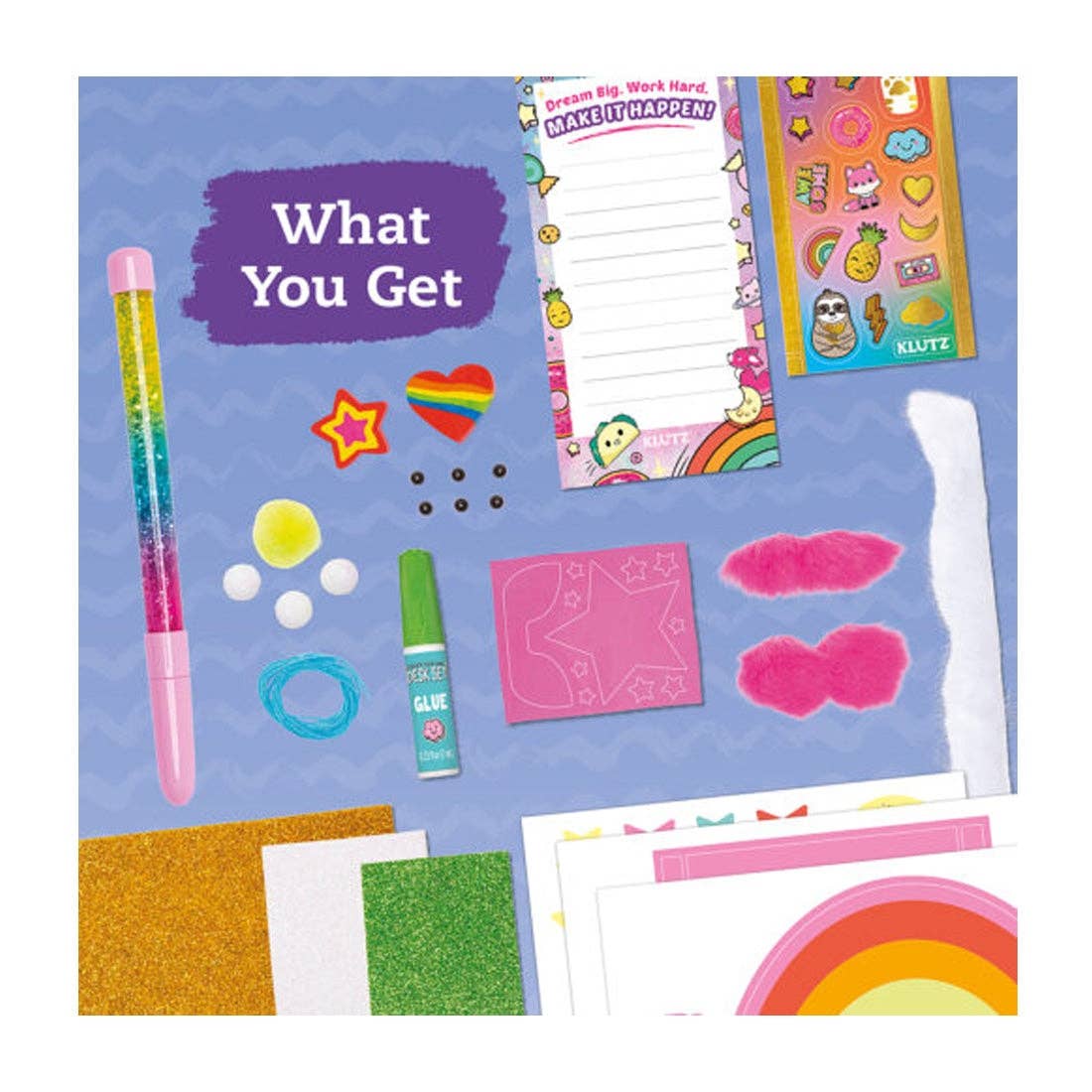 KLUTZ Create Your Own Desk Set Craft Kit - Boho Fabrics - Art & Craft Kits