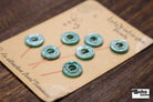 Lady Washington Vintage Mother of Pearl Button Card — 12.5mm Aqua Blue Buttons, Flower Bouquet Card, 1920's-1930's - Boho Fabrics - Buttons & Snaps