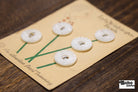 Lady Washington Vintage Mother of Pearl Button Card — 15mm White Buttons, Flower Bouquet Card, 1920's-1930's - Boho Fabrics - Buttons & Snaps