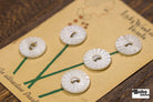 Lady Washington Vintage Mother of Pearl Button Card — 15mm White Buttons, Flower Bouquet Card, 1920's-1930's - Boho Fabrics - Buttons & Snaps