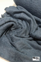 Lake Blue, Structured High Loft Double - Velour Fleece Fabric by Polartec 2nds - Boho Fabrics - Performance Fabrics