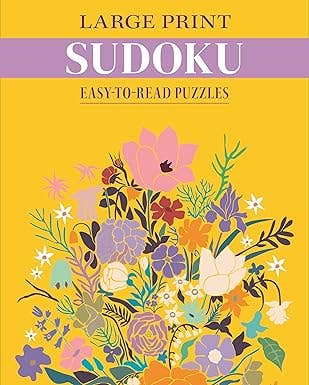 Large Print Sudoku: Easy - to - Read Puzzles - Boho Fabrics - Books