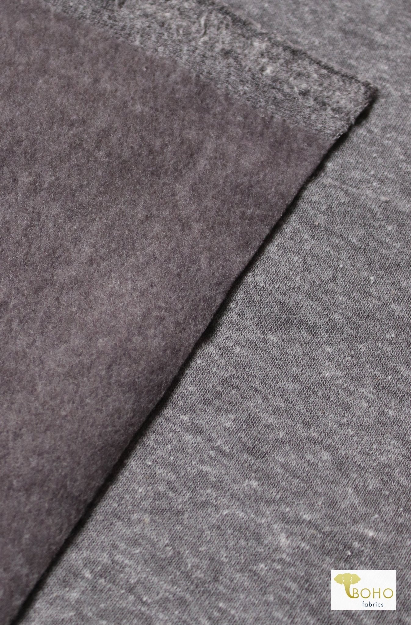 Last Cut! Gray Vintage, Sweatshirt Fleece - Boho Fabrics