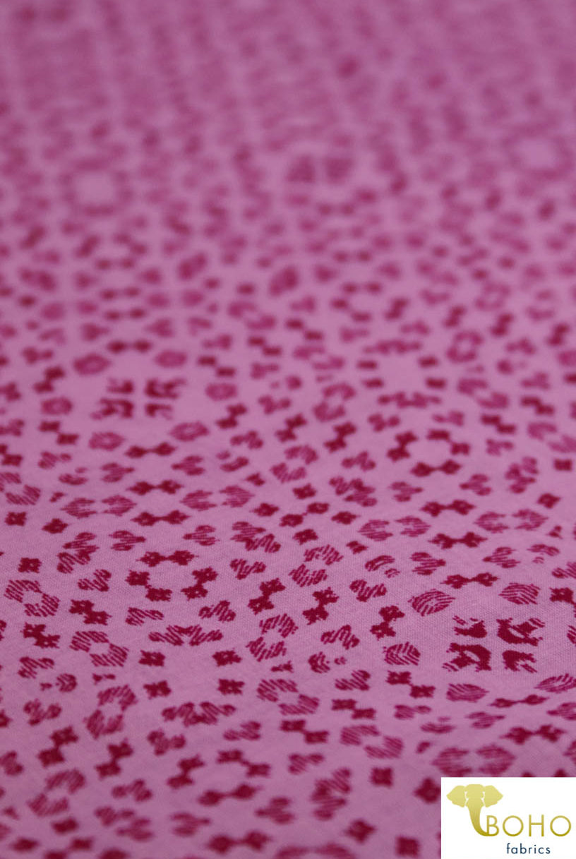 Last Cuts! Abstract Mandalas on Lilac Purple. Cotton Blend Woven Fabric. WV-101 - Boho Fabrics