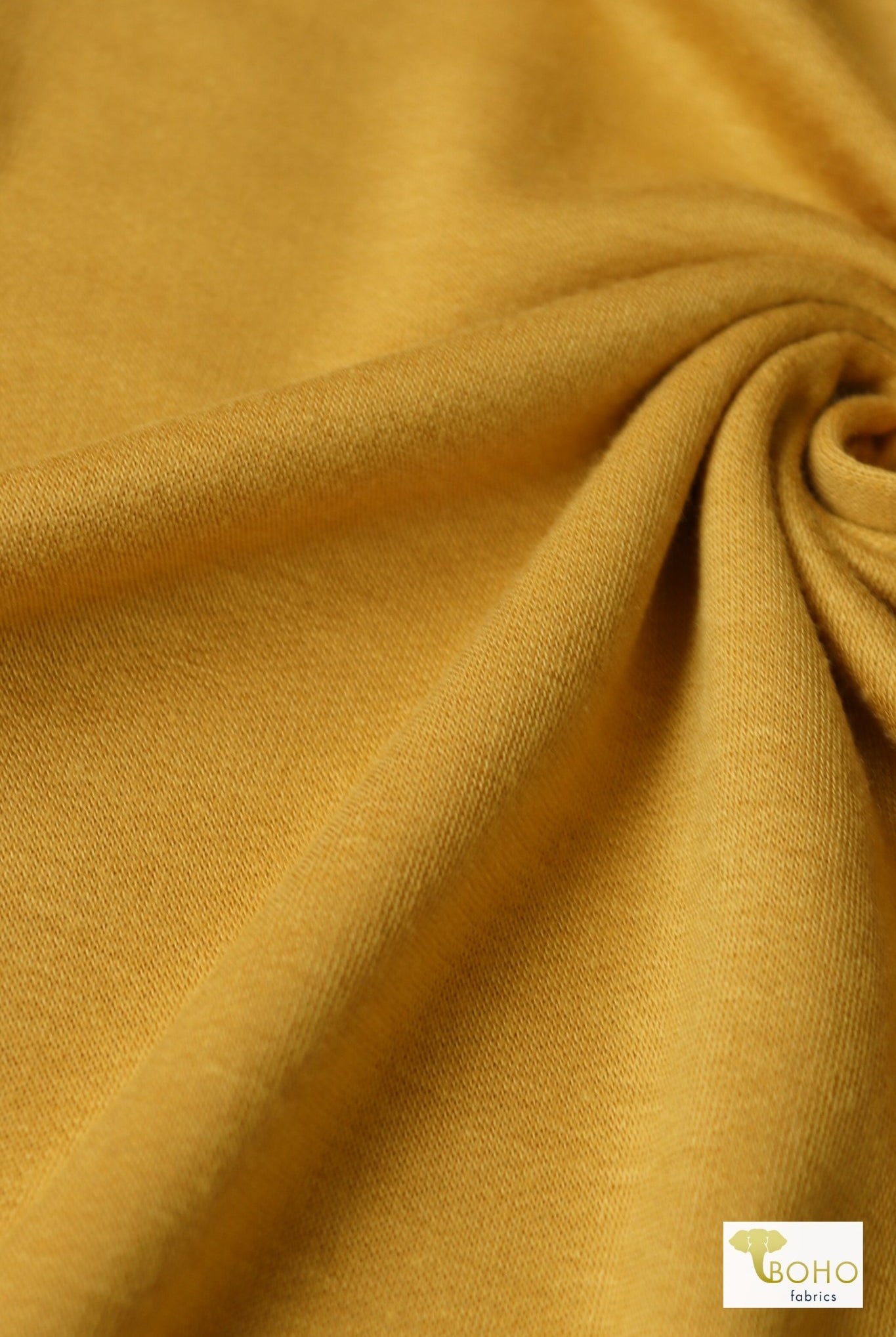 Last Cuts! Artisan Yellow Gold French Terry Knit - Boho Fabrics