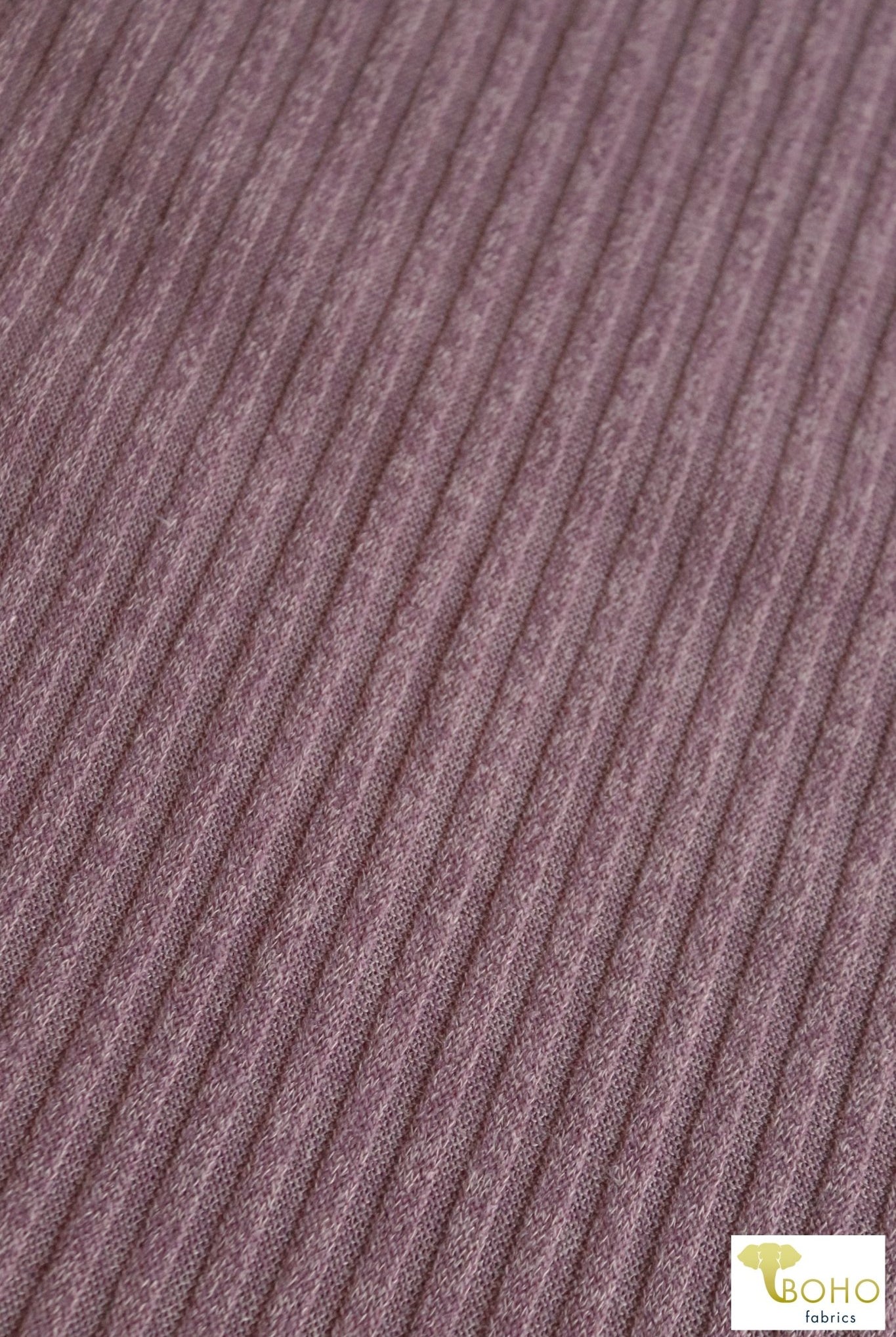Last Cuts! Aurora Mauve Ribbed Knit. RIB-118 - Boho Fabrics
