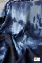 Last Cuts! Blue Tie Dye, Thermal Knit - Boho Fabrics
