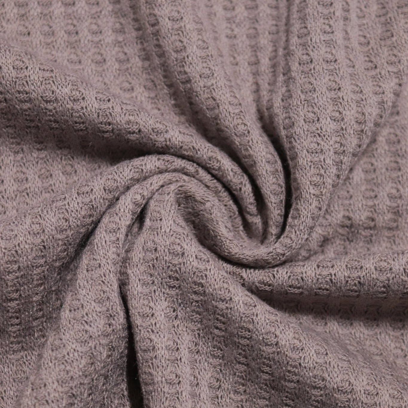 Last Cuts! Blushed Purple Taupe Waffle Knit Fabric. WAFF-127 - Boho Fabrics