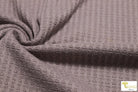 Last Cuts! Blushed Purple Taupe Waffle Knit Fabric. WAFF-127 - Boho Fabrics