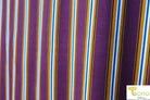 Last Cuts! Brick and Mustard Vertical Stripes Double Brushed Poly Knit Fabric DBP-041 - Boho Fabrics
