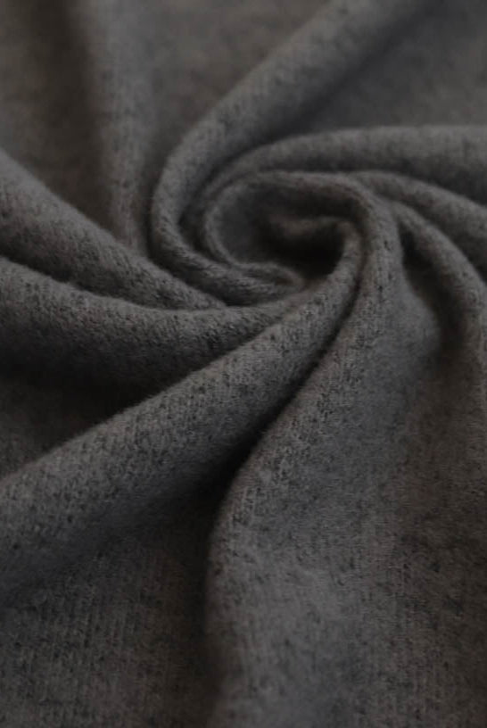 Last Cuts! Dark Gray. Brushed Tri Blend Sweater Knit. SWTR-118 - Boho Fabrics