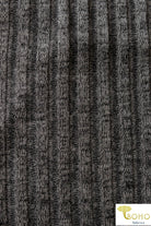 Last Cuts! Dark Gray Smoke 3/8" Ribbed Knit. RIB-006 - Boho Fabrics