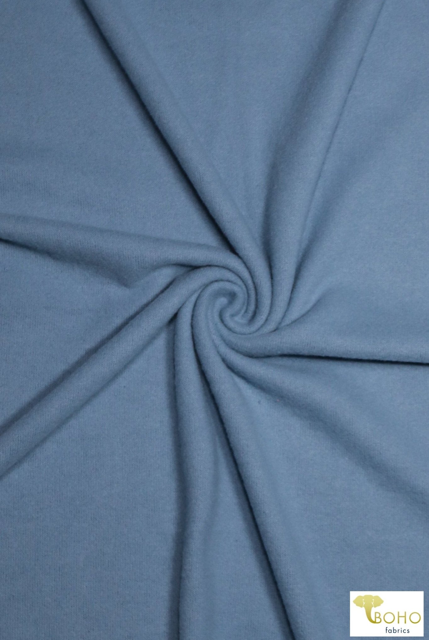 Last Cuts! Dusk Blue. Brushed Sweater Knit. BSWTR-327 - Boho Fabrics