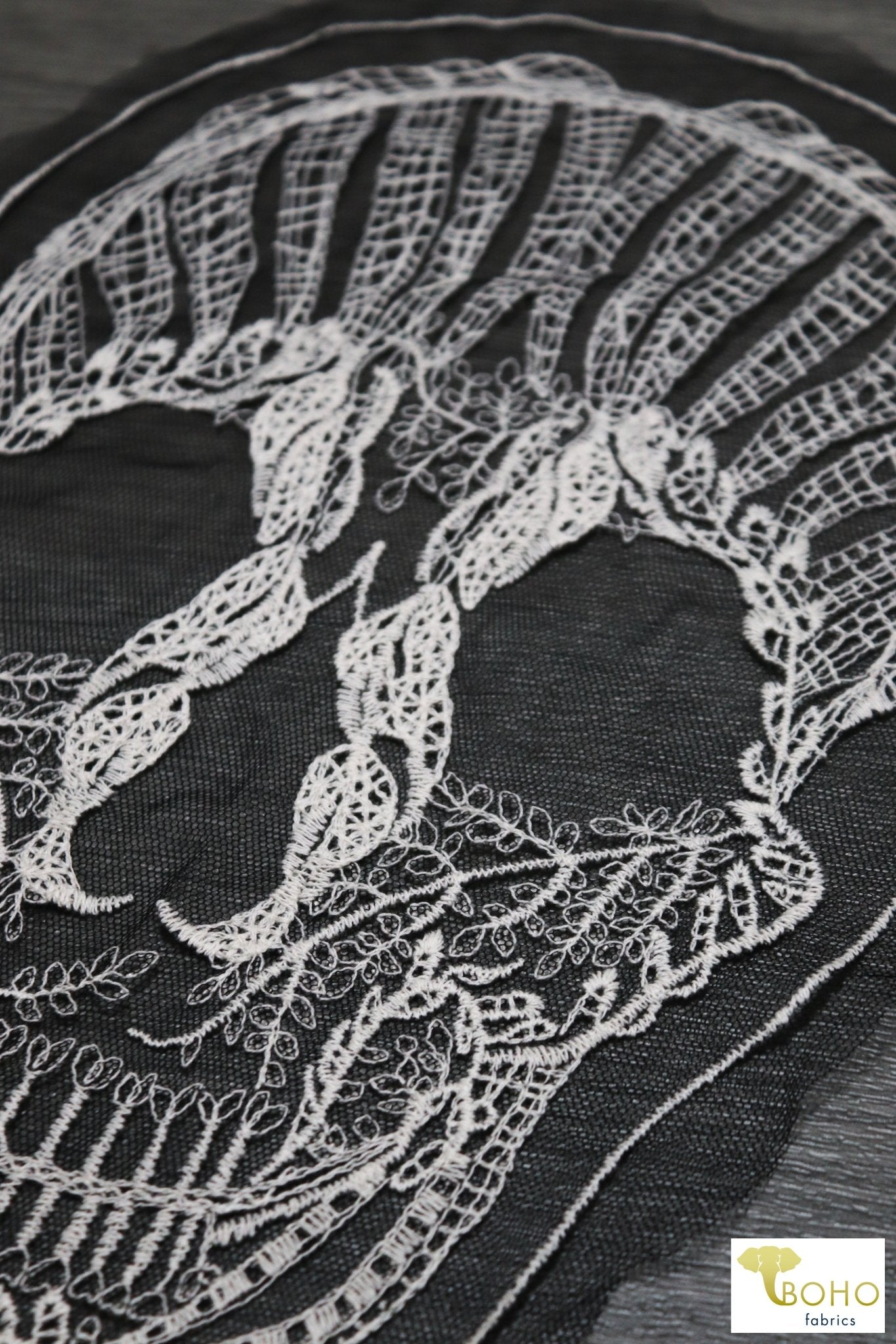 Last Cuts! Embroidered Skull Applique. EA-01 - Boho Fabrics