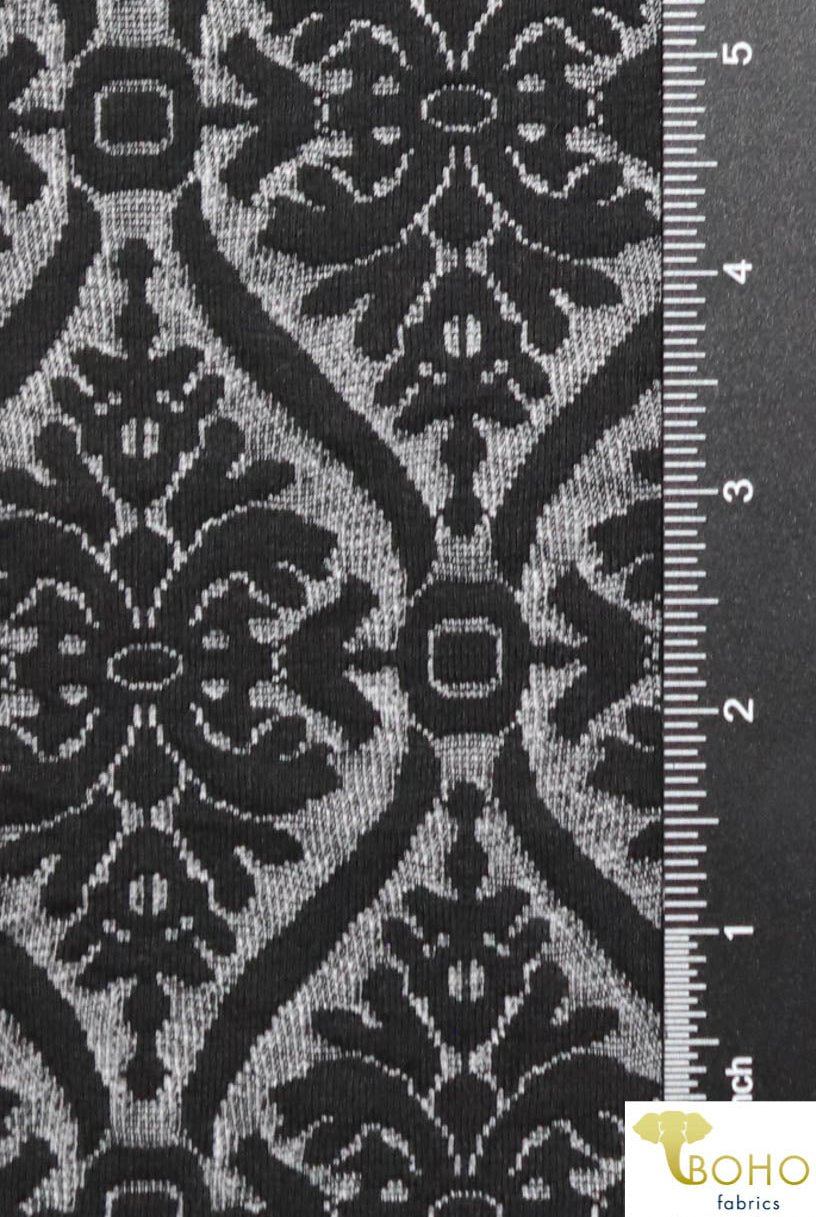 Last Cuts! Fleur Jacquard Knit. JQD-105 - Boho Fabrics - Jacquard Knit Fabric