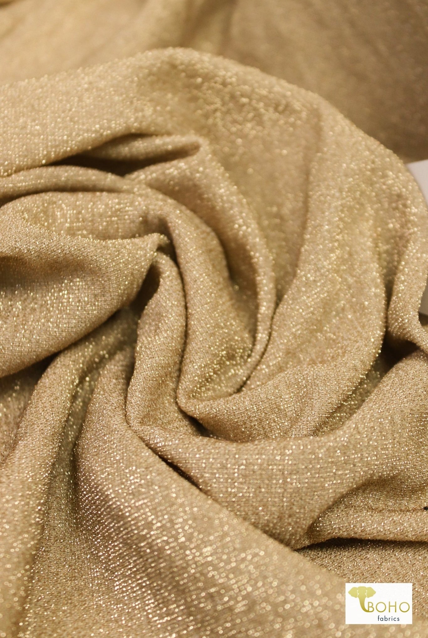 Last Cuts! Gold Metallic, Lurex Knit. Special Occasion Fabric - Boho Fabrics - Special Occasion Fabric