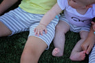 Last Cuts! Light Heather Gray Stripes on White. Baby Rib Knit. RIB-110 - Boho Fabrics