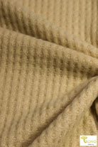 LAST CUTS! Light Honeycomb Yellow, Brushed Waffle Knit. BWAFF-130 - Boho Fabrics