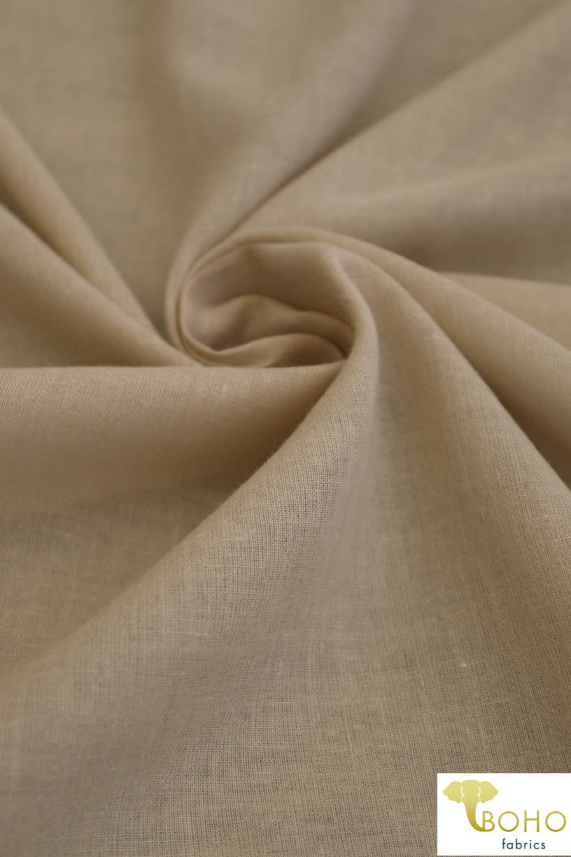 Last Cuts! Lightweight Cotton Woven in DESERT SAND. WV-165 - Boho Fabrics