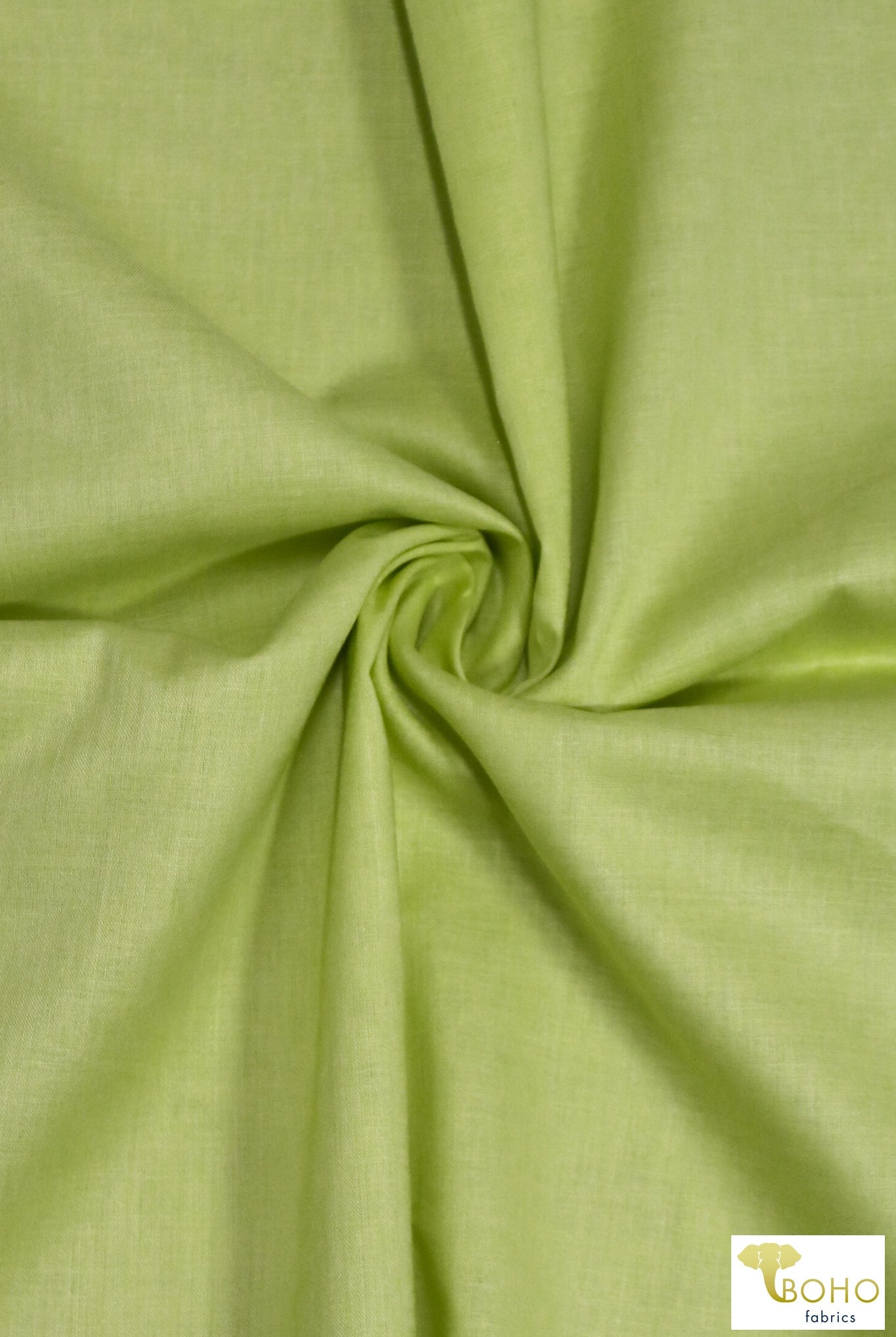 Last Cuts! Lime Green, Cotton Woven Lawn - Boho Fabrics