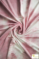 Last Cuts! Mauve Tie Dye, Rayon Spandex Print. RJP-308 - Boho Fabrics