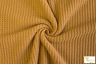 Last Cuts! Mustard Yellow Brushed Waffle Knit. BWAFF-116 - Boho Fabrics