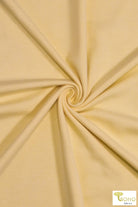 Last Cuts! Pale Banana Yellow, Cotton Jersey Knit, 10 oz. - Boho Fabrics