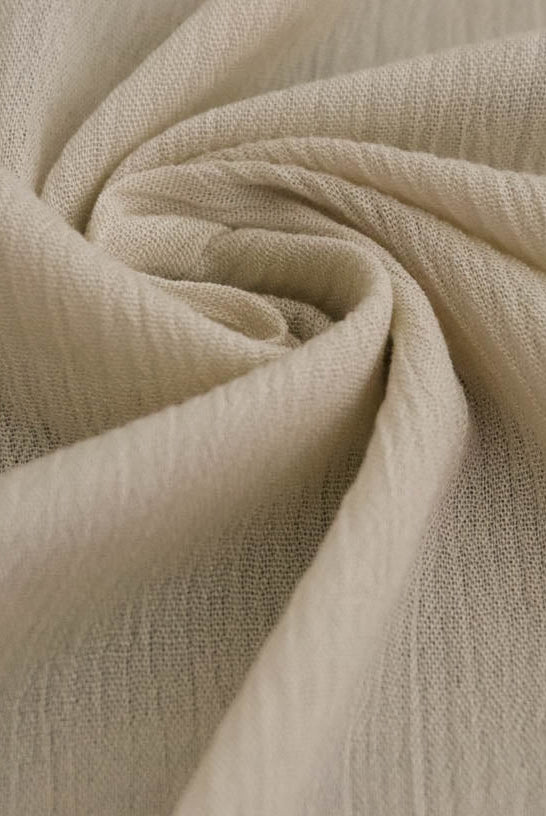 Last Cuts! Sand Solid. Rayon Crepe Woven Fabric - Boho Fabrics