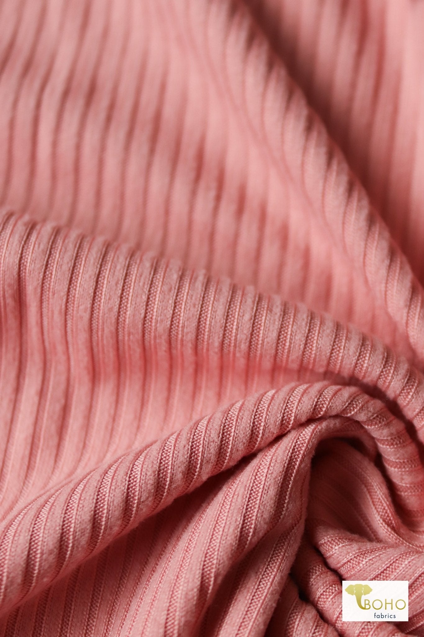 Last Cuts! Shell Pink, Yummy 4x2 Rib Knit - Boho Fabrics