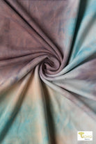 Last Cuts! Sherbet Tie Dye, Brushed Poly Print Knit Fabric - Boho Fabrics