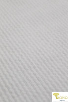 Last Cuts! White Seersucker Stripes. Cotton Woven. WV-167 - Boho Fabrics