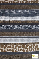 Last Cuts! Wild Animal Stripes, Venezia Knit, DTY-102 - Boho Fabrics
