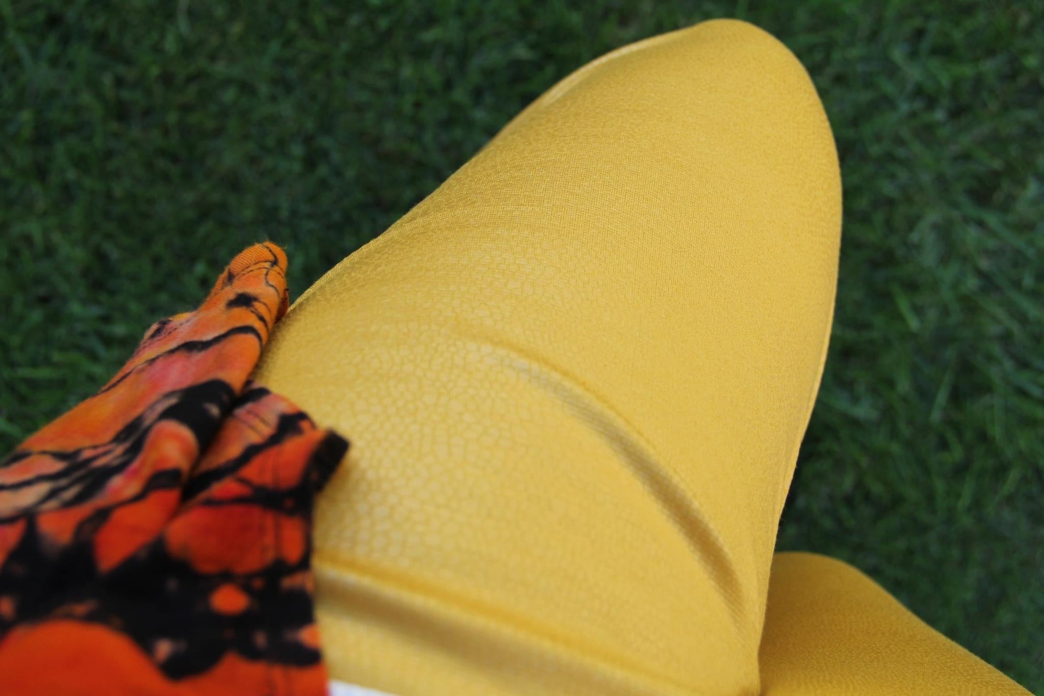 Last Cuts! Yellow Dragonscale, Ponte Print, Double Knit - Boho Fabrics