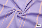 Lavender with Thin Peach Stripes Textured Woven Fabric - Boho Fabrics - Woven, Fabric