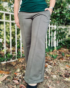 Lead (Muted Olive), Power Stretch Pro Fleece - Backed Performance Fabric. 2nds - Boho Fabrics - Performance Fabrics