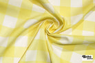 Lemon Buffalo Plaid Canvas Woven Fabric - Boho Fabrics - Canvas Fabric
