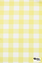 Lemon Buffalo Plaid Canvas Woven Fabric - Boho Fabrics - Canvas Fabric