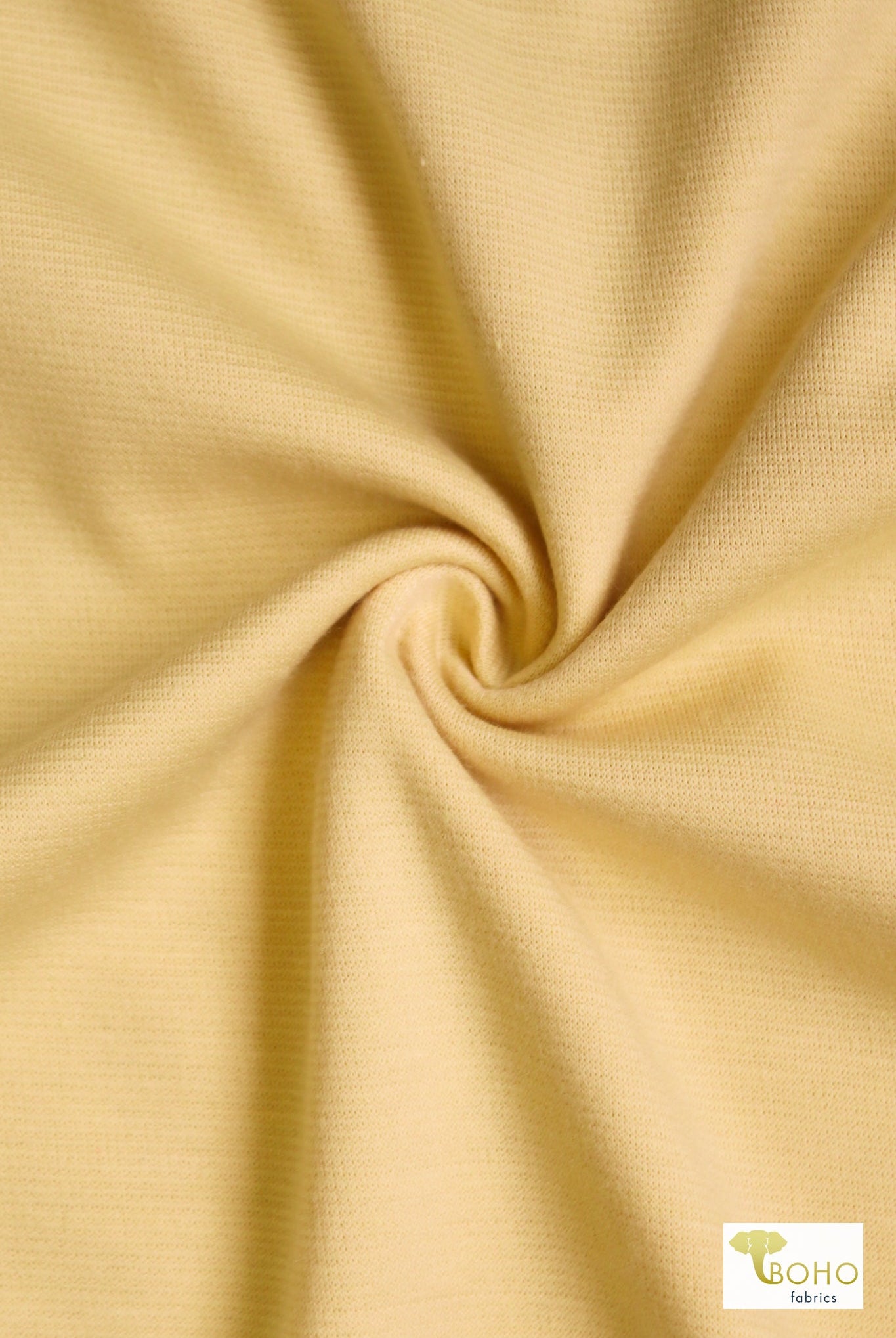 Light Banana Yellow, Ponte Solid, Double Knit - Boho Fabrics