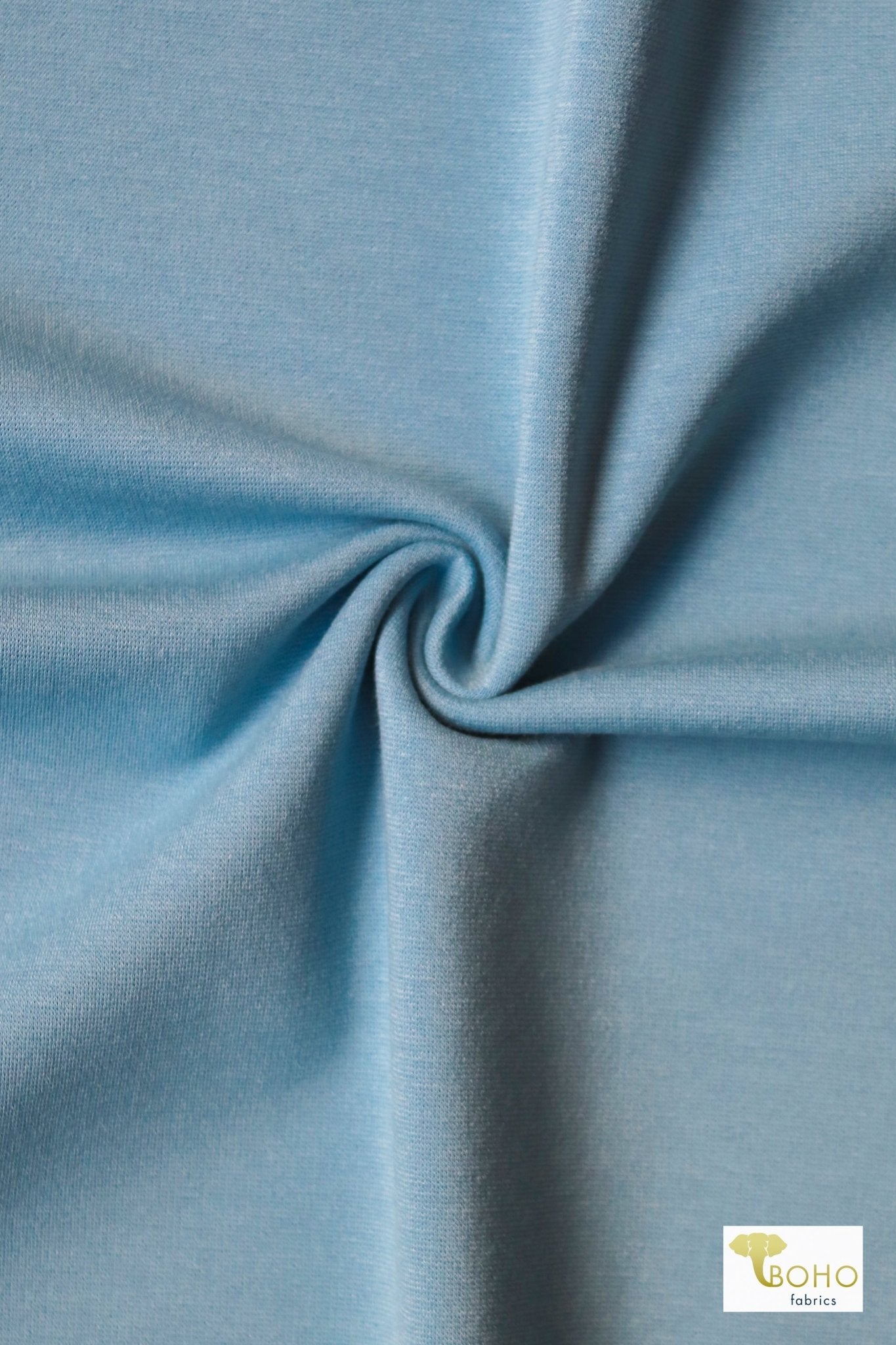 Light Blue, Ponte Solid Knit Fabric - Boho Fabrics